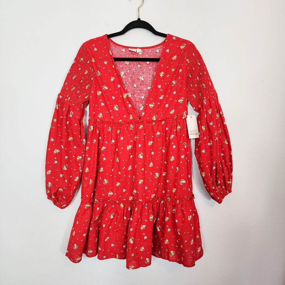 NWT Billabong x Wrangler Falling For You Floral Ruffle Dress